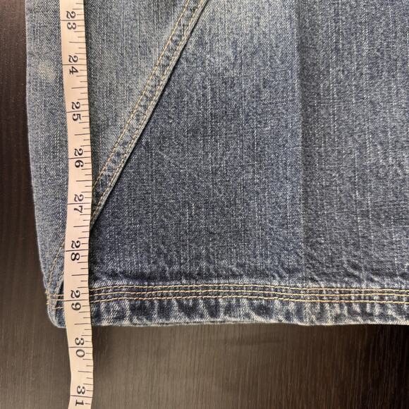 Rocawear Jeans Womens 27 Patchwork Denim Carpenter Baggy Hip Hop Y2K Boys 18? - Picture 15 of 16